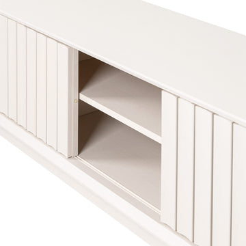 Gennaro 58 in. Farmhouse 3-Storage Sliding Door TV Stand Fits TVs up to 65 in. with Cable Management - JONATHAN Y